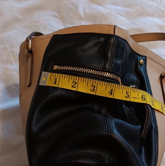 Clark Tote Bag Beige-Black Genuine Leather Women - Picture 11 of 14